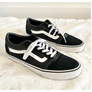 VANS Ward Old Skool Women's Size 9 Black Suede White Shoes Sneakers Skate
